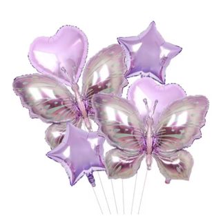6 BALÃO METALIZADO LINDAS BORBOLETA GIGANTE em Oferta na Shopee