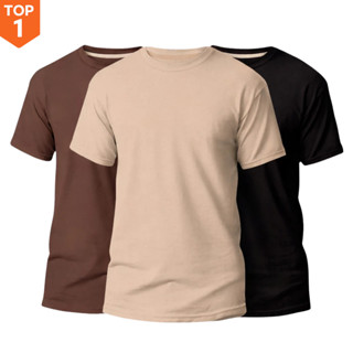 Kit 3 Camisetas Básicas Streetwear Camisa T-Shirt premium Promoção Algodão Varias Cores em Oferta na Shopee