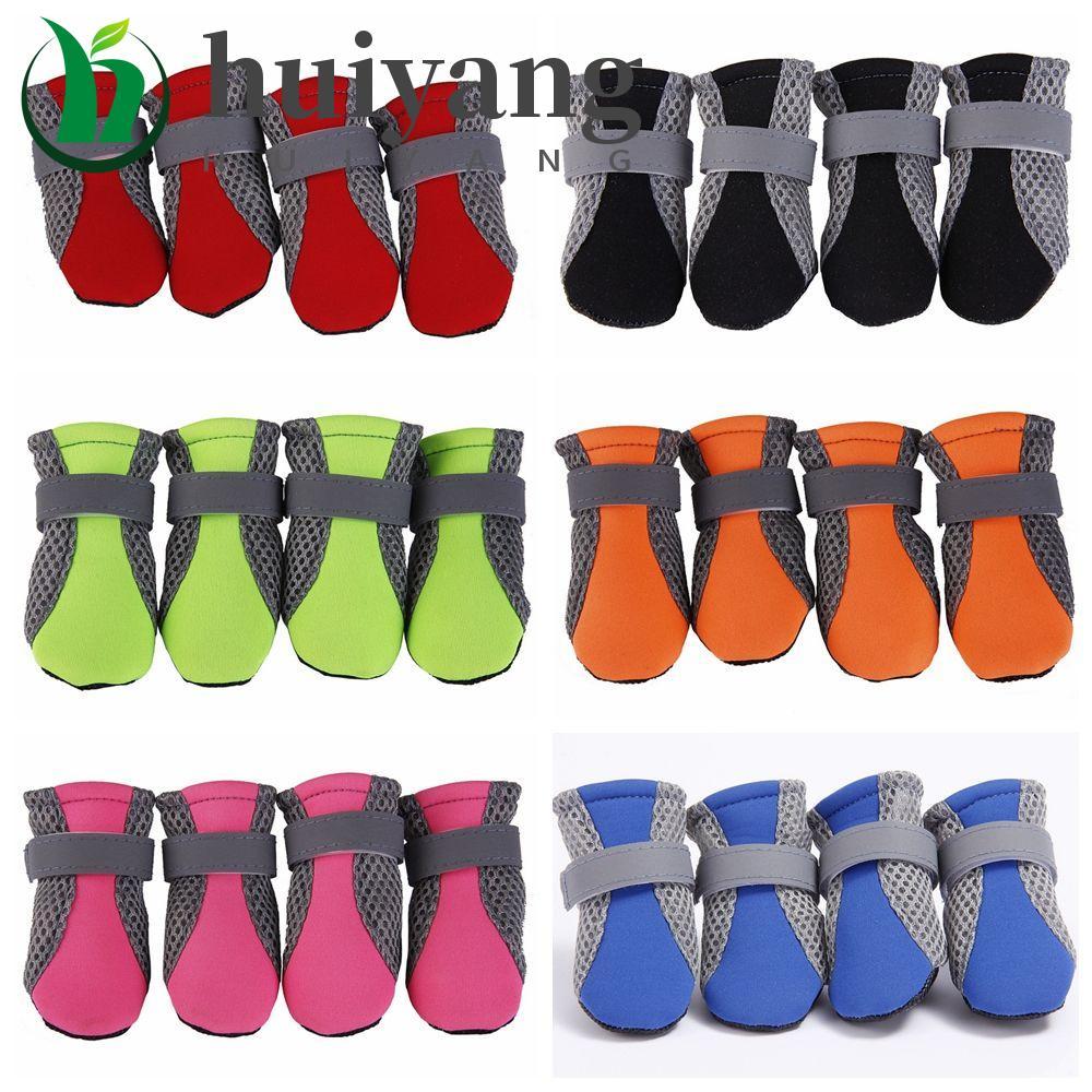 HUIYANG Botas Para Cães Seguras Poodle Yorkshire Malha De Pavimento Quente Com Listra Reflexiva De Chuva Animais De Esti
