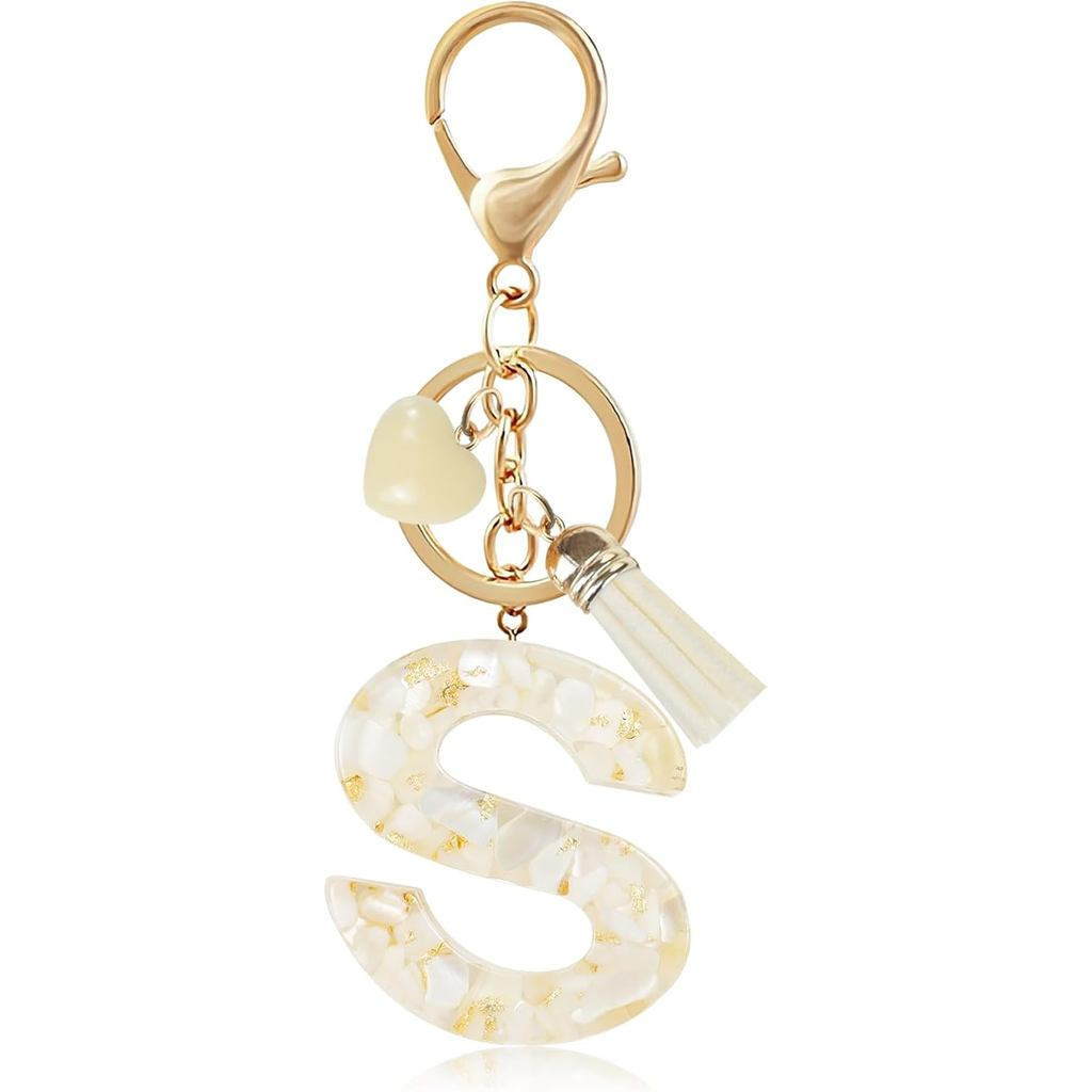 Chaveiros com Iniciais Fmeida para Mulheres |   Chaveiro Personalizado com Letras Fofas para Bolsa ou Carteira