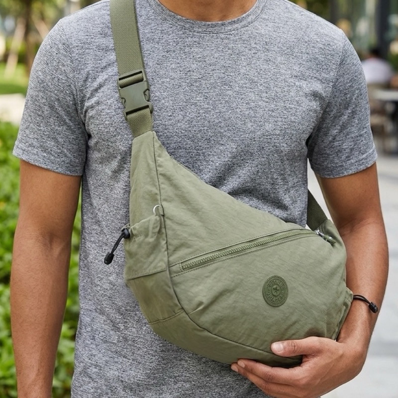 Bolsa Pochete Feminina Nylon Impermeável Ajustável Cinto Transversal Casual