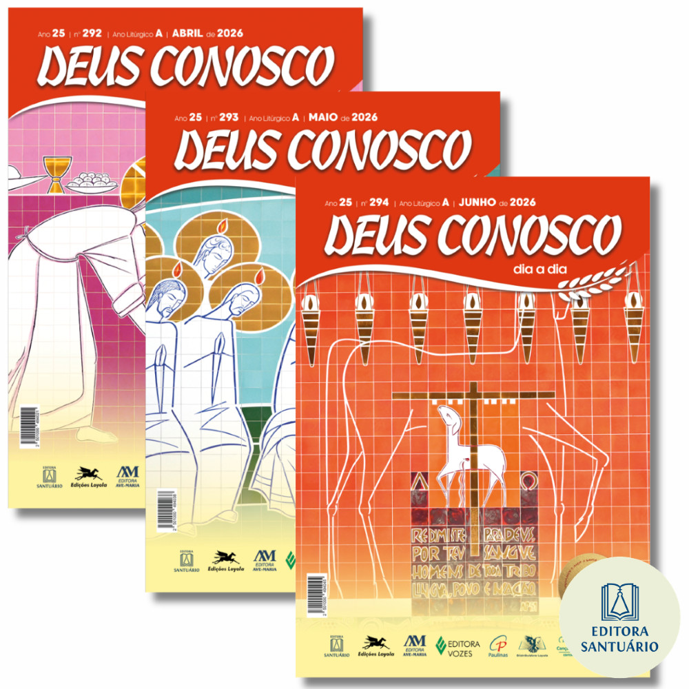 Kit Livros Deus Conosco Tradicional - Combo 3 Unidades  Mensais
