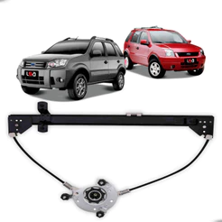 Vidro Elétrico Porta Traseira Direita Ford EcoSport 2003-2012 Estrutura Reforçada Ideal para Reposição de Peças