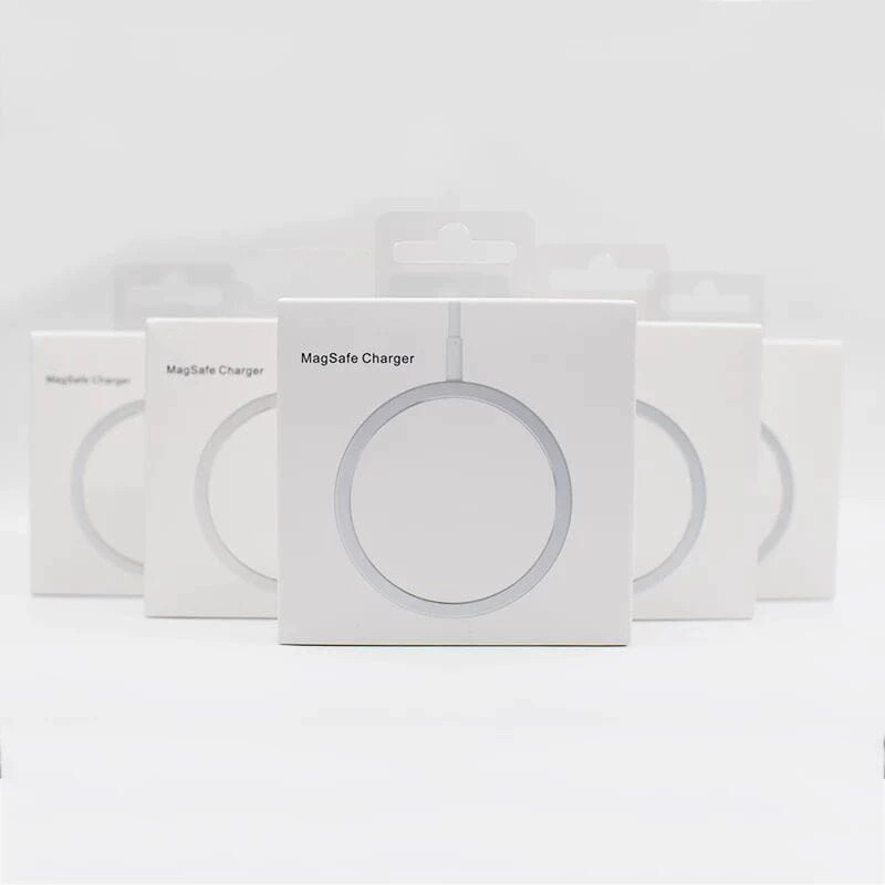 Carregador Sem Fio 15w Para iPhone Magnético Magsafe Tipo C De Carregamento Rápido Redondo