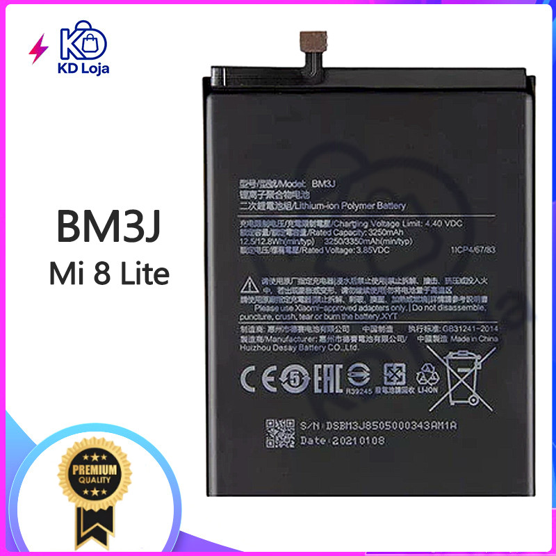 Bateria Para Xiaomi Mi 8 Lite (BM3J) + Novo + Garantia