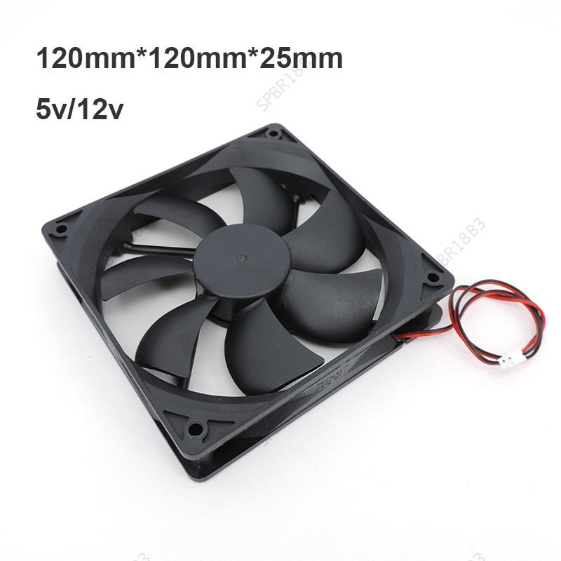 120mm 12cm 12025 DC Ventilador 5V 12V 24v 120mm * 25mm De Refrigeração Sem Escova Contendo Óleo 2PIN PC Computador Caso