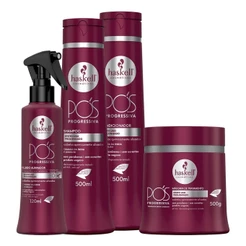 Kit Pós-Progressiva 500gr Haskell (3 itens) | Efeito Liso prolongado