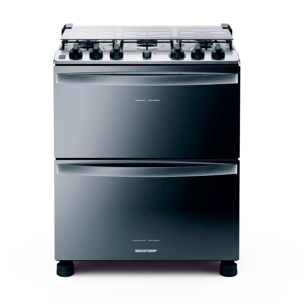 Fogão 5 Bocas Duplo Forno BFD5NCR Brastemp em Oferta na Shopee