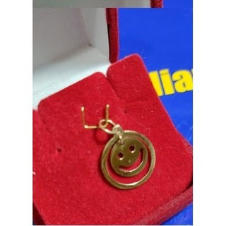 Pingente Rosto de Menino Feliz Ouro 18 Kilates Peso 1.03 Gramas 16 mm