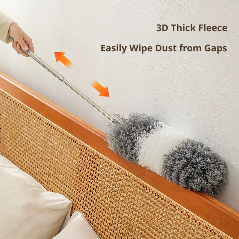 Espanador De Dobra Telescópico Ajustável Penas Limpeza Microfibra Extensível 280 Pólo D7i2