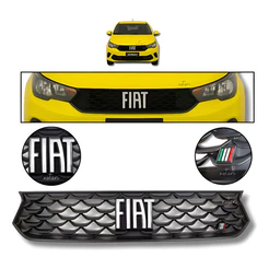 Grade Radiador Fiat Argo 2020 2021 2022 emblema cromado bandeira italia