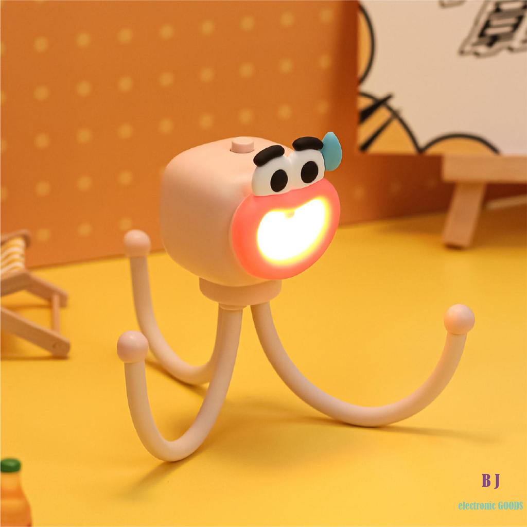 Octopus Night Light-Luz Noturna Infantil Fofa De Formato Ajustável Para Quarto Pequeno