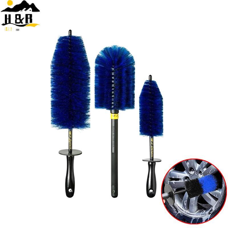 [H & B] 1/3 Pcs Cuidados Com O Carro Cerdas Macias Aro Da Roda Do Limpeza De Pneus Escova Limpador Sem Arranhões Ferrame