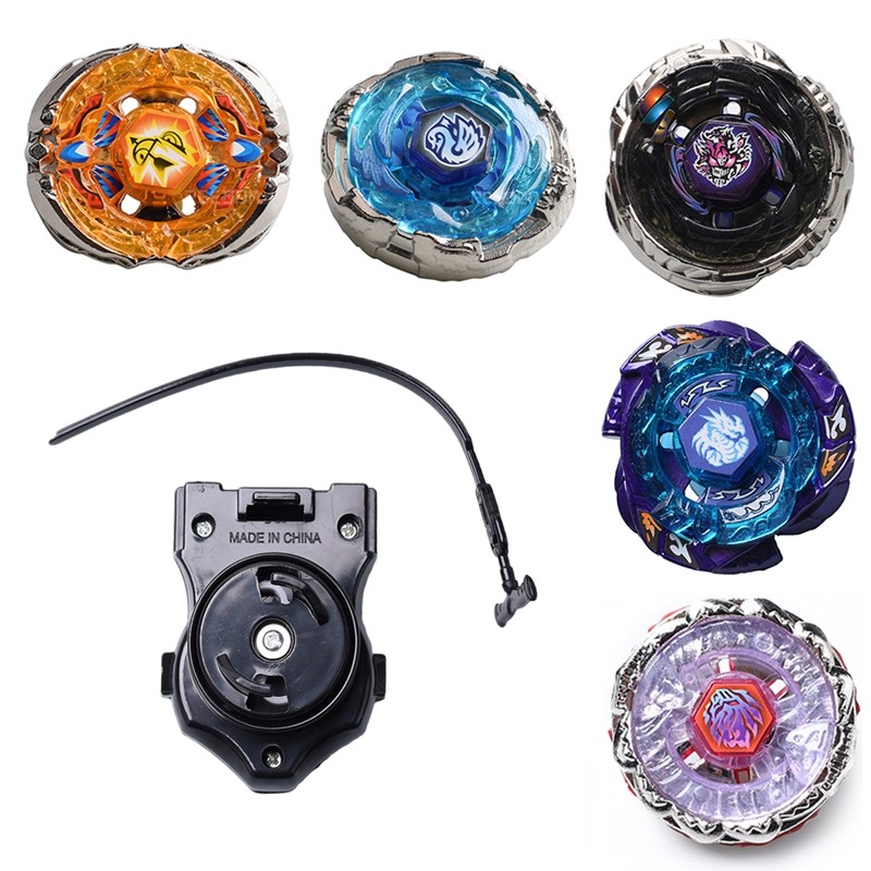 H Brand Alloy Fusion 4D Fury Spinnings Tops Com Ripcord Launcher Gift Toys (Sem Caixa , Peças Aleatórias)