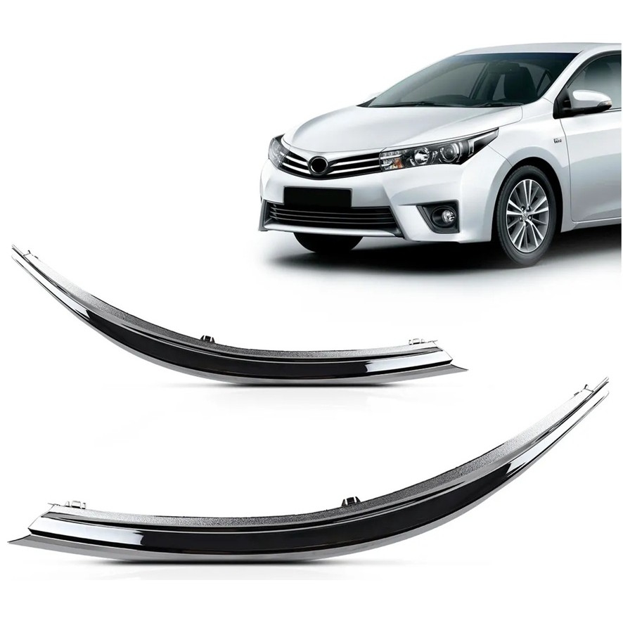 Friso Grade Moldura Farol Corolla 2015 2016 2017 Cromado
