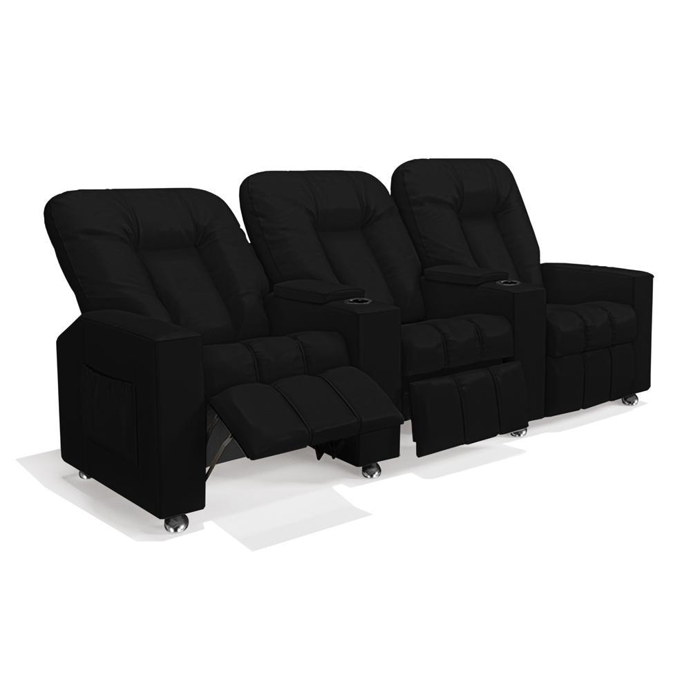 Imagem Poltrona Reclinável 3 lugares para Sala de Cinema Pequim PU Preto G23 - Gran Belo