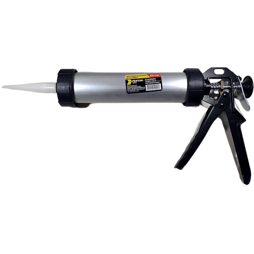 Aplicador De Silicone Profissional Cola Alta Pressão Fertak-EM ALUMINIO