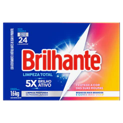 Lava Roupas Sanitizante Em Pó Brilhante 1.6Kg