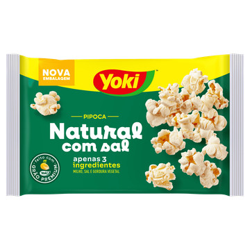 Yoki Pipoca para micro-ondas natural com sal 100g