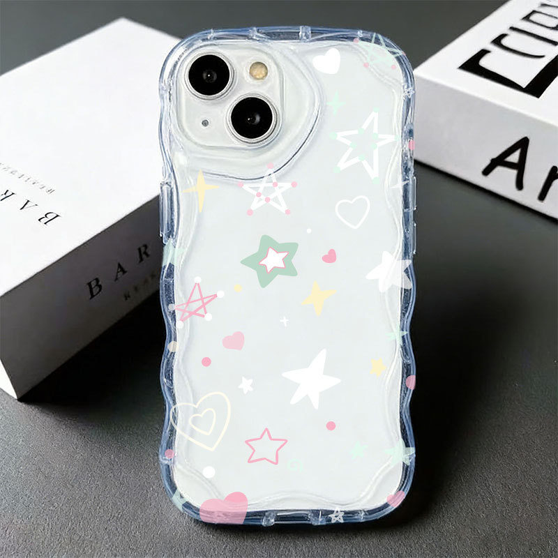 Estrelas Coloridas Capinha Capa Para Redmi 10C 13C 12C 14C A1 A5 8 9A Nota 10s 11s 12 13 14 Pro 4G 5G Silicone Anti-impa