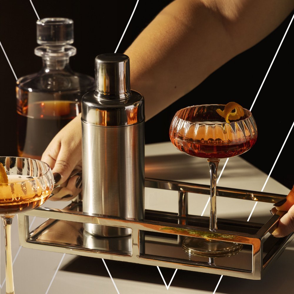 Coqueteleira de Aço Inox 350ml Wolff 22cm - Old Fashioned