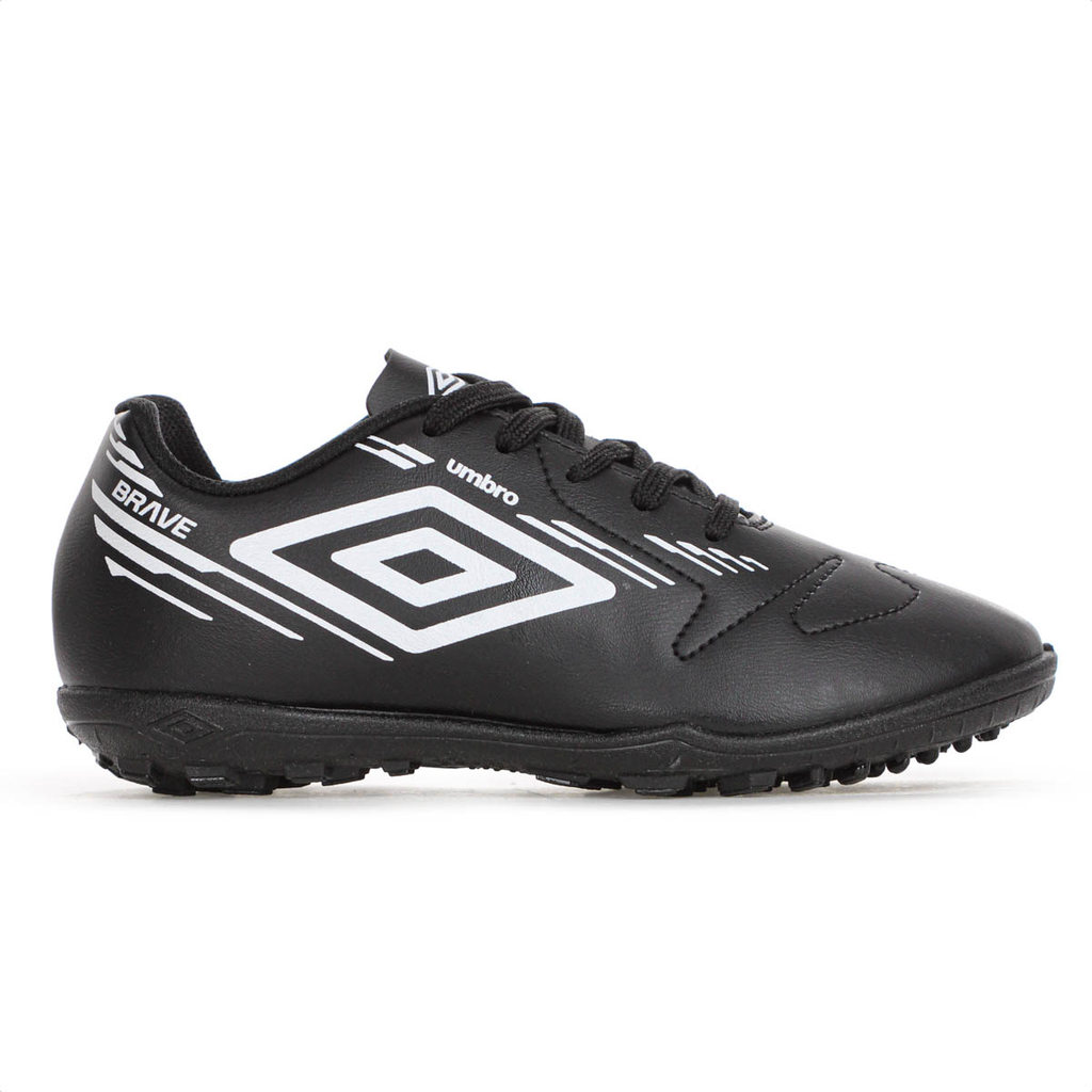 Chuteira Umbro Society Brave Jr Preto e Branco - Juvenil