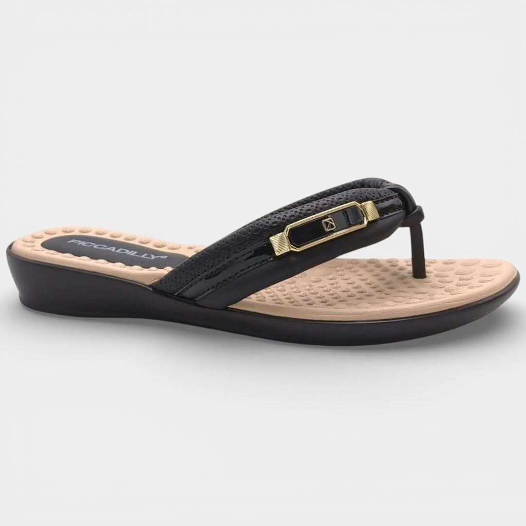 Chinelo Rasteira Feminino Anabela Piccadilly Detalhe