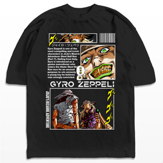 Camiseta Oversized Jojo Gyro Zeppeli Steel Ball Run Anime Mangá Streetwear Harajuku Aesthetic Camisa Unissex em Oferta na Shopee