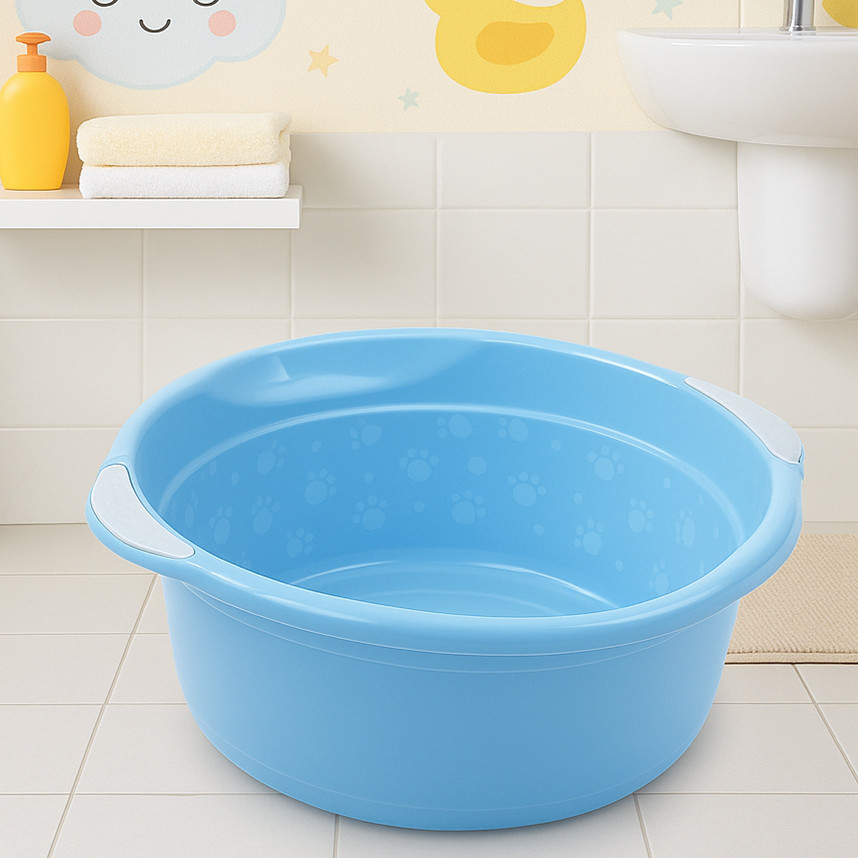 Bacia Para Bebê Cajovil Fofura 15 Litros Azul em Oferta na Shopee