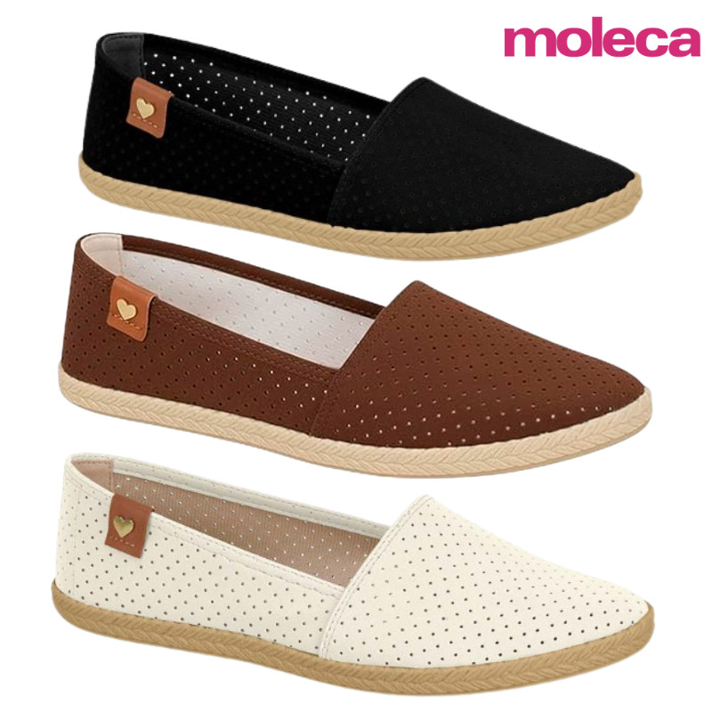 Sapatilha Alpargata Moleca Feminina Confortável Original Palmilha Macia Bico Redondo Calce Fácil
