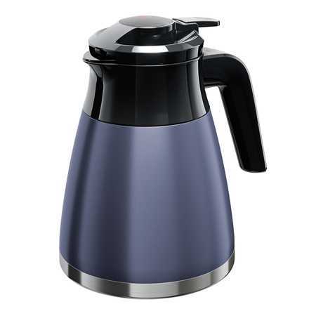 Bule Térmico Thermo Touch Euro Home 1,3 Litros em Aço Inox Azul para Café, Chá e Bebidas Quentes