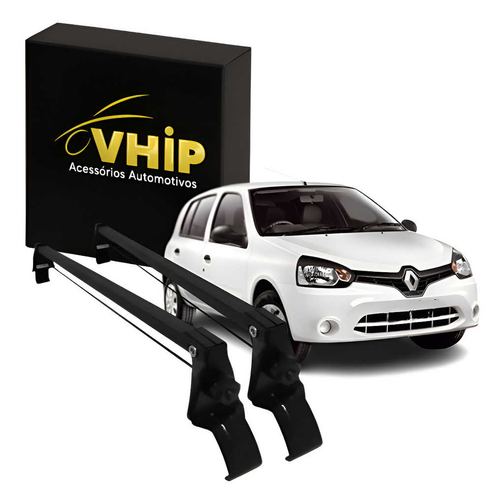 Par Rack Bagageiro Fixação Lateral Friso Renault Clio 1.0 8v 2001 2002 2003 2004 2005 2006 2007 2008 09 10 11 A  2015