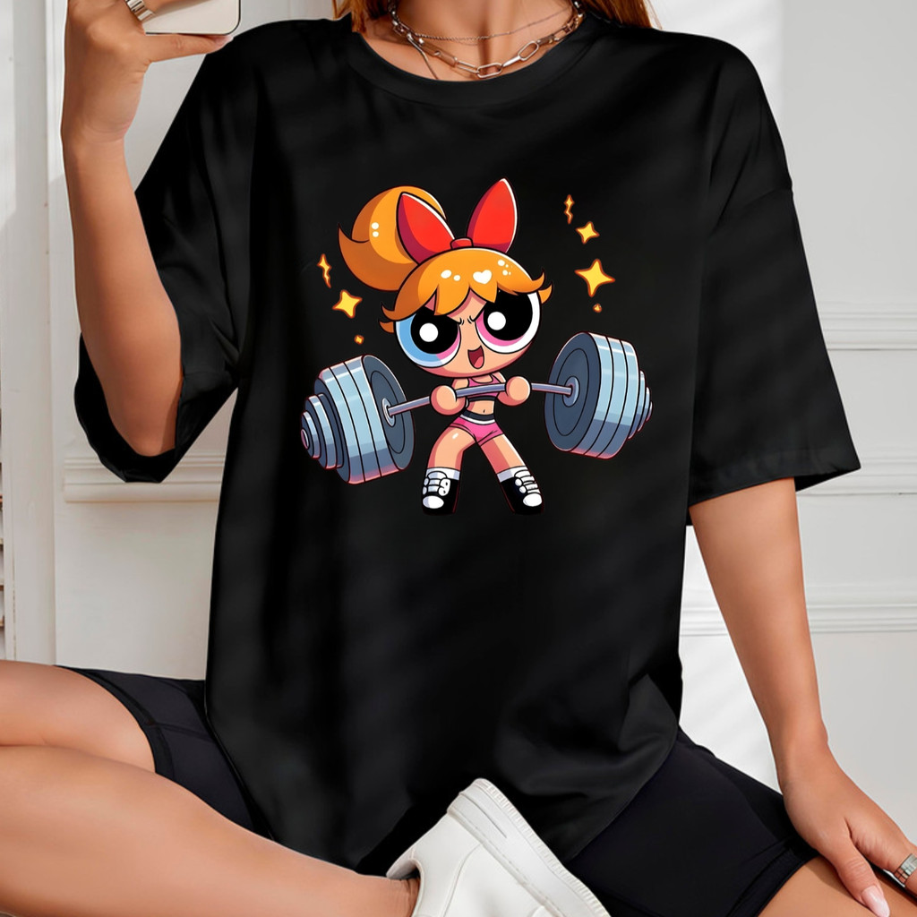 Camisa Feminina Florzinha Camiseta Super Poderosas Treino Academia 100% Algodão Premium