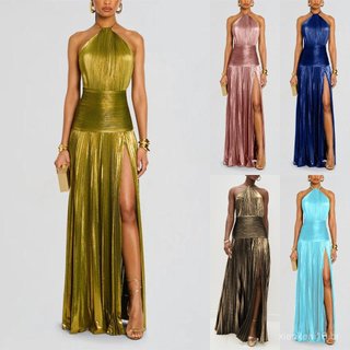Vestido Feminino com Frente Única, Corte Aberto e Design Sem Mangas nas Costas