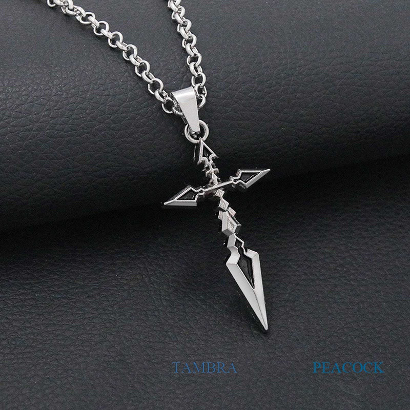 Colar Anime Fate/Stay Night para Homens, Pingente Attila Pendragon, Joias de Moda em Prata, Acessórios de Moda