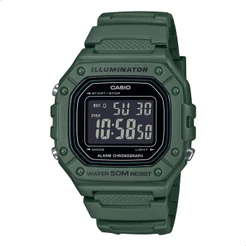 Relógio Masculino Casio Esportivo Analógico A Prova D'água W-218H-3BVDF Original Verde