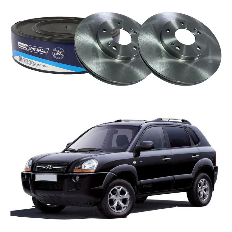 Par Disco Freio Dianteiro Mds Tucson 2.7 2005 A 2010