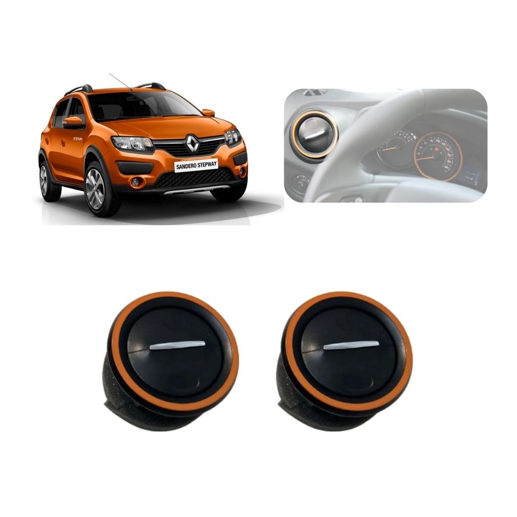 Par Difusor Ar Lateral Laranja Renault Sandero Stepway Logan / 687609318r