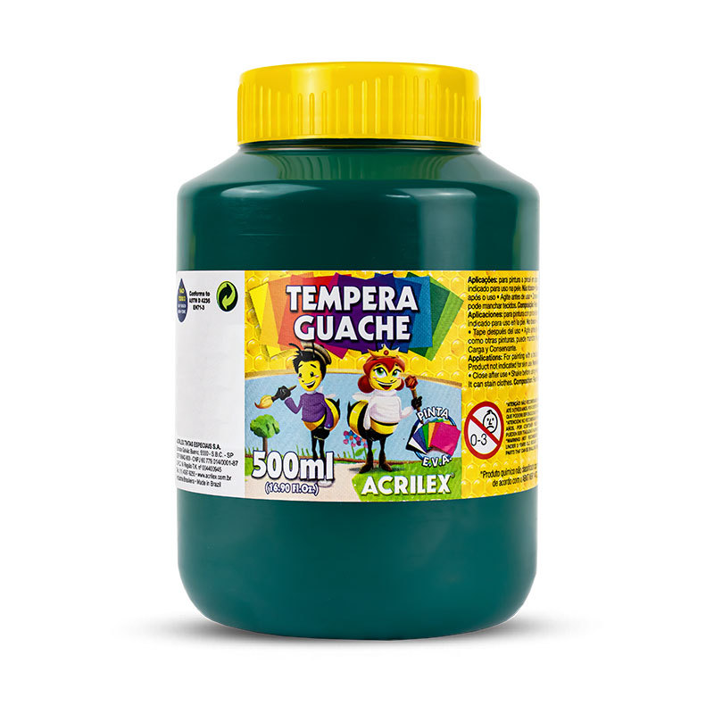 Tinta guache Verde Bandeira 500ml 511 Acrilex