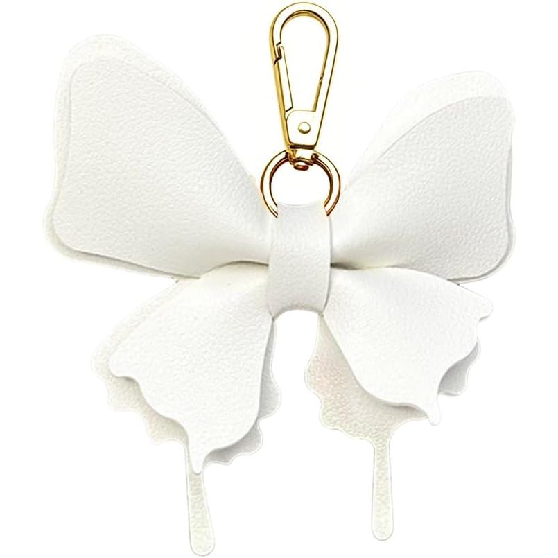 Chaveiro Com Laço De Couro Feminino Fofo , Charme Elegante De Bolsa Multicolorida Fecho Lagosta , Acessório/Chave , Pres