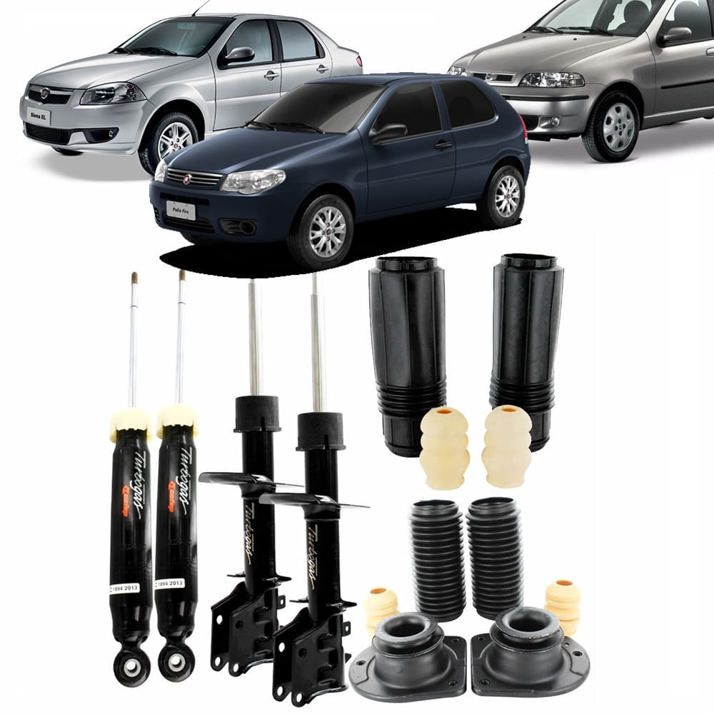 Kit 4 Amortecedores Turbogás Cofap + Kits Dianteiro e Traseiro Axios Palio e Siena 2001 até 2012 em Oferta na Shopee