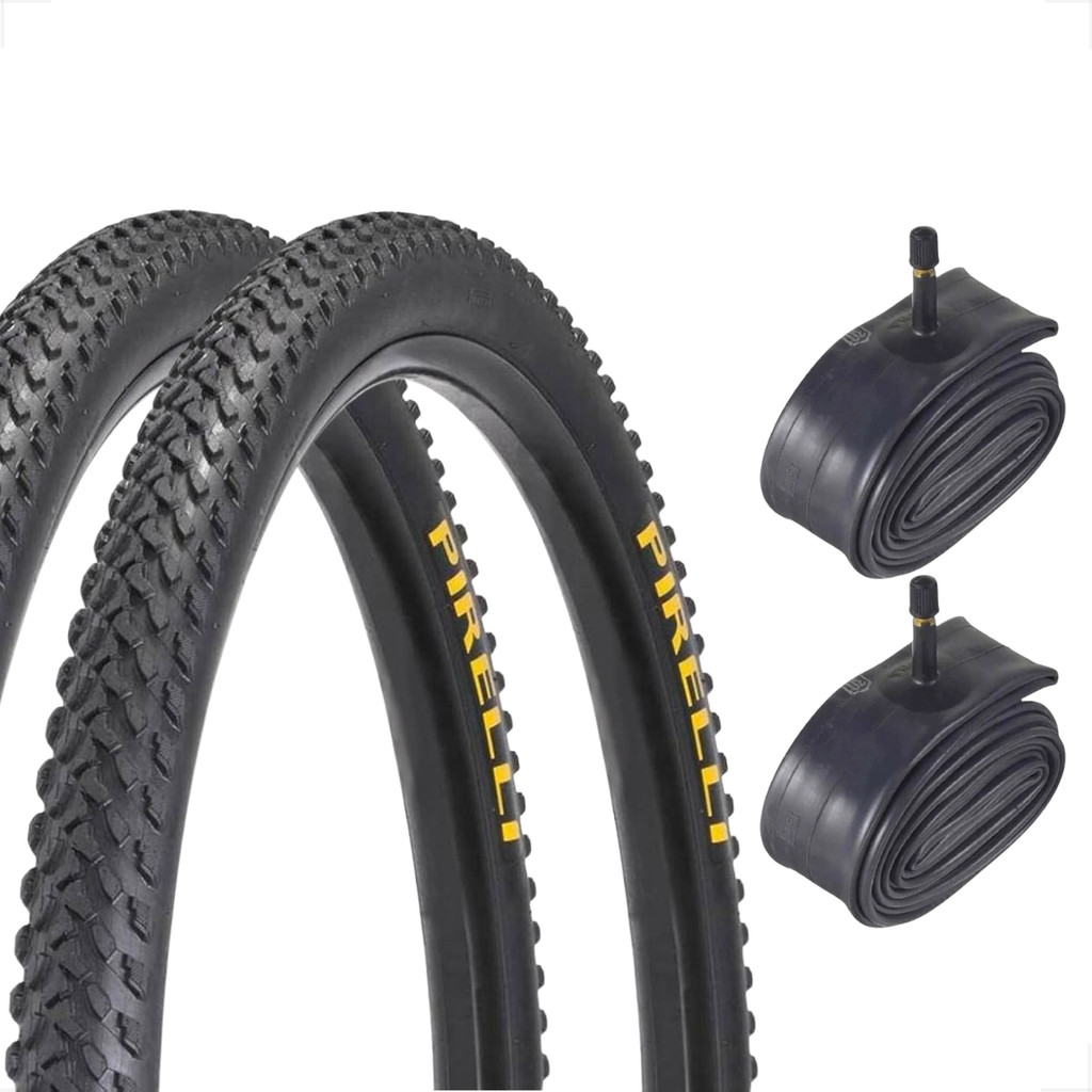 Par Pneu Pirelli Scorpion aro 26 x 2.0 MTB Montadinha Motorizada Bike + Par Camara de ar Shiver 26