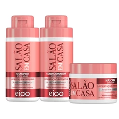 kit Eico Hidratação Intensiva Shampoo 450ml + Cond 400ml + Máscara Tratamento 270g