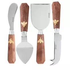 4 Peças para Queijo Wolff New Bee 17,5cm x 4cm Aço Inox