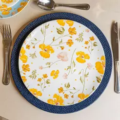 Prato Raso Wolff Doce Encanto 27cm Amarelo Cerâmica