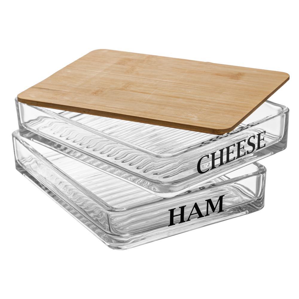 Porta Frios Tampa Bambu Basic Wolff 20cm x 15cm x 8cm Vidro em Oferta na Shopee