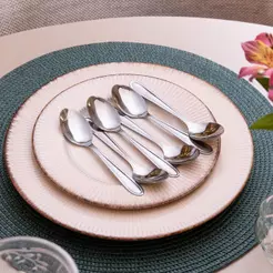 Conjunto 6 Colheres de Sobremesa Gastro Aço Inox Lyor