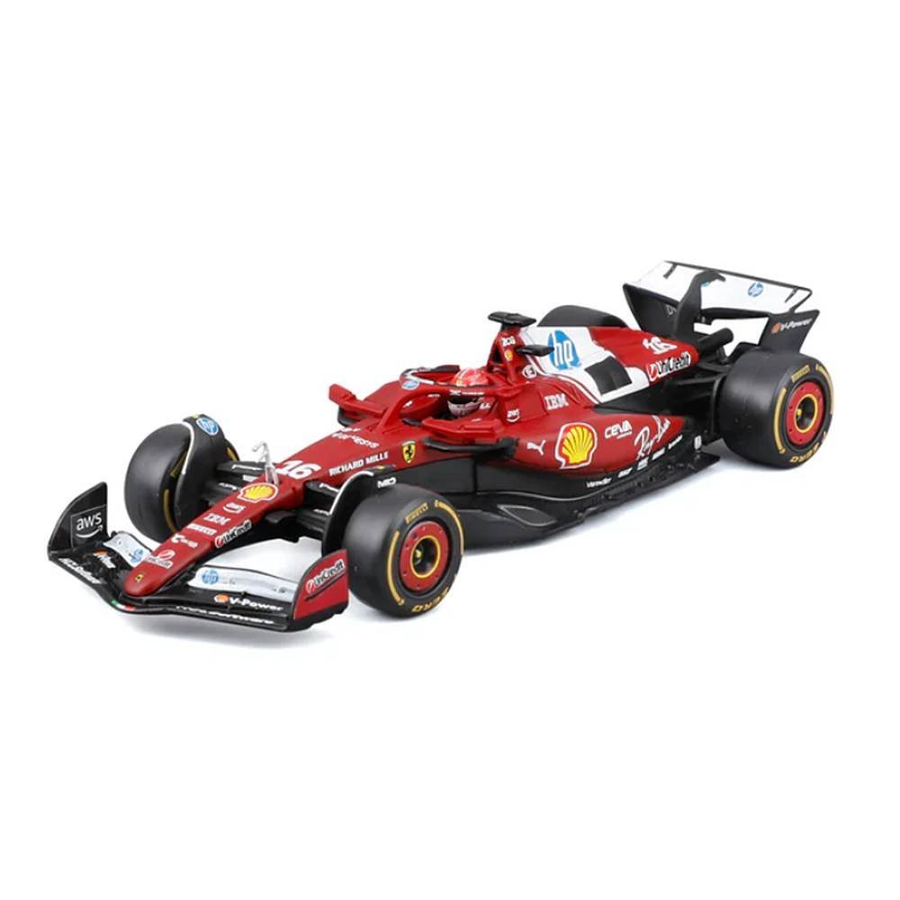 Miniatura Fórmula 1 Ferrari SF-25 - #16 C. Leclerc - Formula Racing - (2025) - 1:43 - Burago C/ Acrílico
