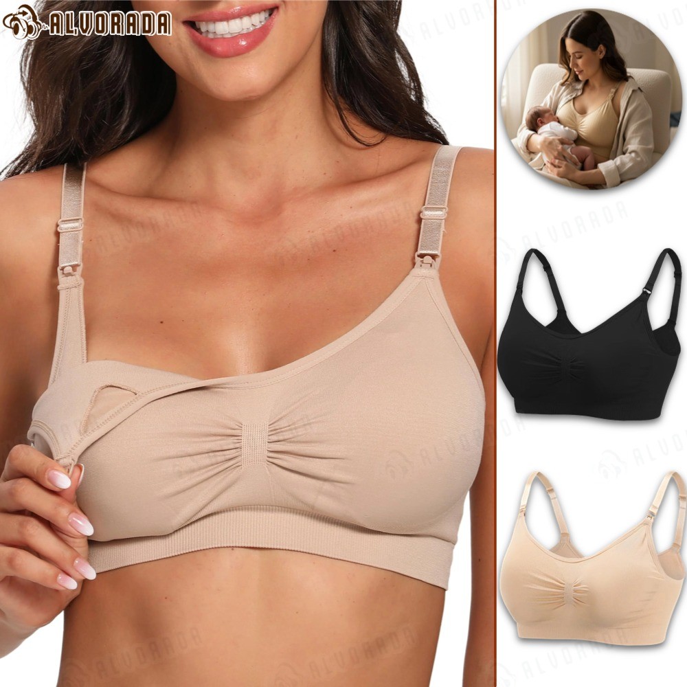 Sutiã Amamentação Bojo Removível Reforçado Maternidade Soutien Sem Aro Confortáveis-ALV