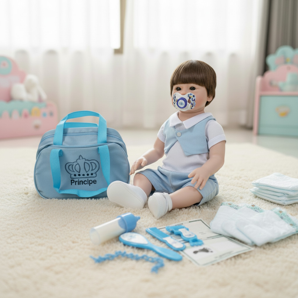 Bebe Reborn Menino 100% Silicone Boneco Original + Enxoval